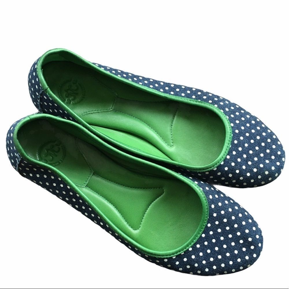 JOHNSTON & MURPHY Polka Dot Ballet Flat Shoes 9.5